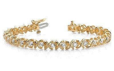 XO Diamond Bracelet in Yellow Gold (1 ctw) 1,950.00TL